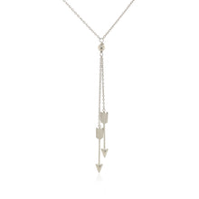 Load image into Gallery viewer, Sterling Silver 18 inch Lariat Necklace with Two Arrows
