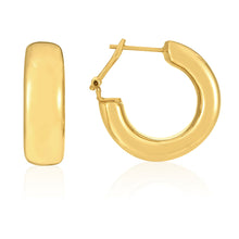 Load image into Gallery viewer, 14k Yellow Gold Large Omega C Hoops-0
