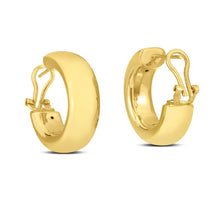 Load image into Gallery viewer, 14k Yellow Gold Large Omega C Hoops-1
