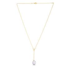 Load image into Gallery viewer, 14k Yellow Gold Tesoro Pearl Lariat Necklace-0
