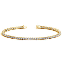 Load image into Gallery viewer, Lab Grown Round Diamond Tennis Bracelet in 14k Yellow Gold (2 cctw F/G  VS2/SI1)-0
