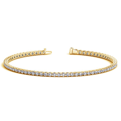 Lab Grown Round Diamond Tennis Bracelet in 14k Yellow Gold (2 cctw F/G  VS2/SI1)-0