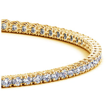 Load image into Gallery viewer, Lab Grown Round Diamond Tennis Bracelet in 14k Yellow Gold (2 cctw F/G  VS2/SI1)-1
