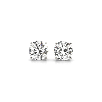 3 cttw Certified IGI Lab Grown Round Diamond Stud Earrings 14k White Gold (G/VS2)-0