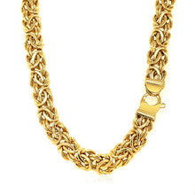 Load image into Gallery viewer, 14k Yellow Gold Byzantine Motif Chain Necklace
