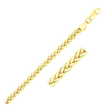 Load image into Gallery viewer, 3.3mm 14k Yellow Gold Light Weight Wheat Bracelet
