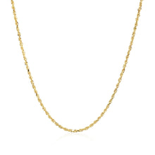 Load image into Gallery viewer, 10k Yellow Gold Solid Diamond Cut Rope Chain 1.25mm
