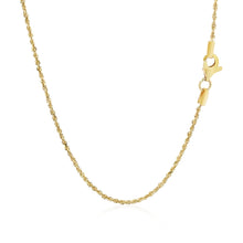 Load image into Gallery viewer, 10k Yellow Gold Solid Diamond Cut Rope Chain 1.25mm
