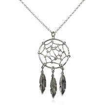 Load image into Gallery viewer, Sterling Silver 17 inch Necklace with Dream Catcher Pendant
