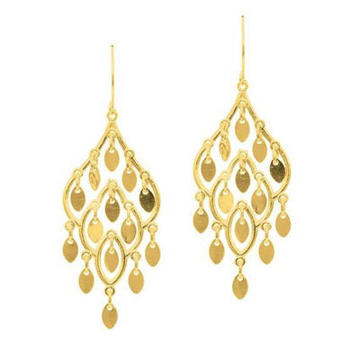 14K Yellow Gold Polished Chandelier Earring-0