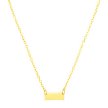 Load image into Gallery viewer, 14k Yellow Gold Polished Mini Bar Necklace
