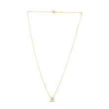 Load image into Gallery viewer, 14k Yellow Gold MOP Evil Eye Necklace-0
