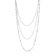 Load image into Gallery viewer, Sterling Silver Three Strand Marina Link Necklace
