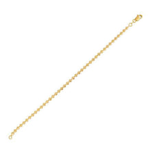 Load image into Gallery viewer, Moon Cut Bead Chain Bracelet in 14k Yellow Gold (3.0 mm)-0
