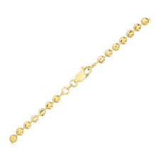 Load image into Gallery viewer, Moon Cut Bead Chain Bracelet in 14k Yellow Gold (3.0 mm)-1
