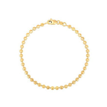 Load image into Gallery viewer, Moon Cut Bead Chain Bracelet in 14k Yellow Gold (3.0 mm)-2
