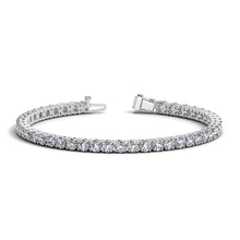 Load image into Gallery viewer, Lab Grown Round Diamond Tennis Bracelet in 14k White Gold (8 cctw F/G  VS2/SI1)-0
