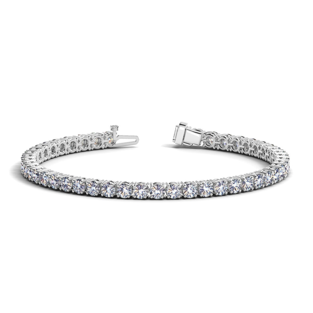 Lab Grown Round Diamond Tennis Bracelet in 14k White Gold (8 cctw F/G  VS2/SI1)-0