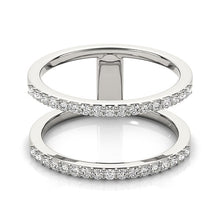 Load image into Gallery viewer, 14k White Gold Dual Band Design Ring with Diamonds (1/3 cttw)
