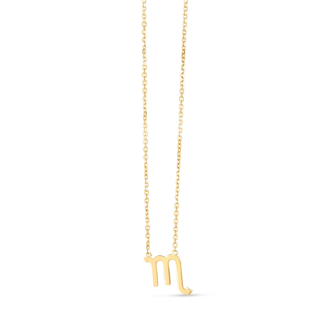 14K Yellow Gold Scorpio Necklace-0