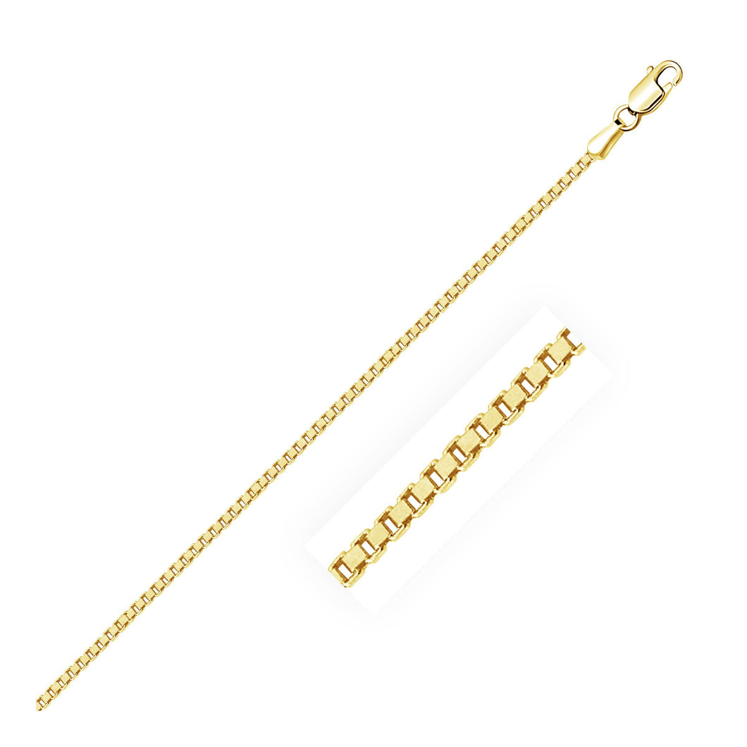 18k Yellow Gold Classic Box Chain 1.4mm-0