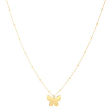 Load image into Gallery viewer, 14k Yellow Gold Ppillon Butterfly Necklace-0
