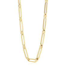 Load image into Gallery viewer, 14k Yellow Gold High Polish Elongated Paperclip Jax Link Necklace
