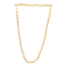 Load image into Gallery viewer, 14k Yellow Gold High Polish Elongated Paperclip Jax Link Necklace
