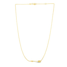 Load image into Gallery viewer, 14k Yellow Gold Chain Necklace with Horizontal Arrow Pendant
