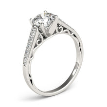 Load image into Gallery viewer, 14k White Gold Cathedral Design Diamond Engagement Ring (1 1/4 cttw)
