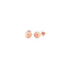 Load image into Gallery viewer, 14k Rose Gold Classic Round Shape Stud Earrings (6.0 mm)
