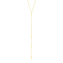 Load image into Gallery viewer, 14k Yellow Gold Lariat Necklace with Small Polished Bars
