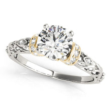 Load image into Gallery viewer, 14k White And Yellow Gold Antique Style Diamond Engagement Ring (1 1/8 cttw)
