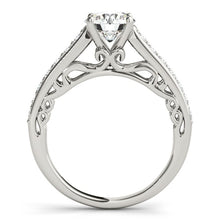 Load image into Gallery viewer, 14k White Gold Unique Detailing Diamond Engagement Ring (1 1/3 cttw)
