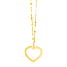 Load image into Gallery viewer, 14k Yellow Gold Necklace with Reversible Heart Pendant
