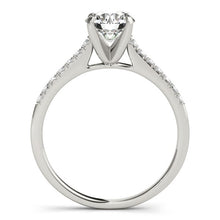 Load image into Gallery viewer, 14k White Gold Single Row Scalloped Set Diamond Engagement Ring (1 1/8 cttw)
