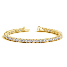 Load image into Gallery viewer, Lab Grown Round Diamond Tennis Bracelet in 14k Yellow Gold (8 cctw F/G  VS2/SI1)-0
