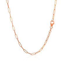 Load image into Gallery viewer, 14K Rose Gold Delicate Paperclip Chain (2.1mm)
