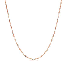 Load image into Gallery viewer, 18k Rose Gold Diamond Cut Cable Link Chain 1.1mm-1
