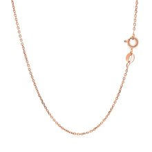 Load image into Gallery viewer, 18k Rose Gold Diamond Cut Cable Link Chain 1.1mm-2
