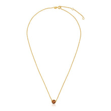 Load image into Gallery viewer, 14k Yellow Gold 17 inch Necklace with Round Citrine
