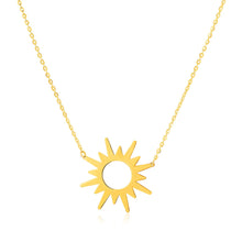 Load image into Gallery viewer, 14K Yellow Gold Sunburst Necklace
