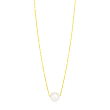 Load image into Gallery viewer, 14k Yellow Gold Pearl Solitaire Necklace
