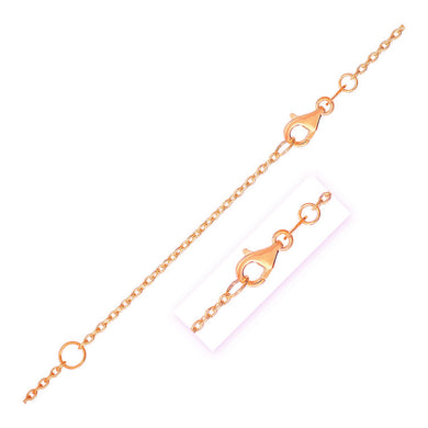 Extendable Cable Chain in 14k Rose Gold (1.5mm)-0