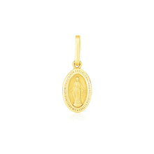 Load image into Gallery viewer, 14k Yellow Gold Oval Religious Medal Pendant
