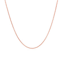 Load image into Gallery viewer, 14k Pink Gold Round Cable Link Chain 1.1mm
