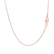 Load image into Gallery viewer, 14k Pink Gold Round Cable Link Chain 1.1mm
