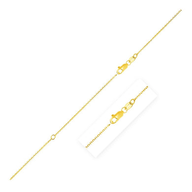 Extendable Cable Chain in 10k Yellow Gold (0.85mm)-0