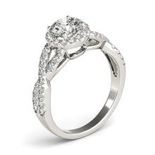 Load image into Gallery viewer, 14k White Gold Entwined Split Shank Diamond Engagement Ring (1 1/2 cttw)
