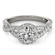 Load image into Gallery viewer, 14k White Gold Entwined Split Shank Diamond Engagement Ring (1 1/2 cttw)
